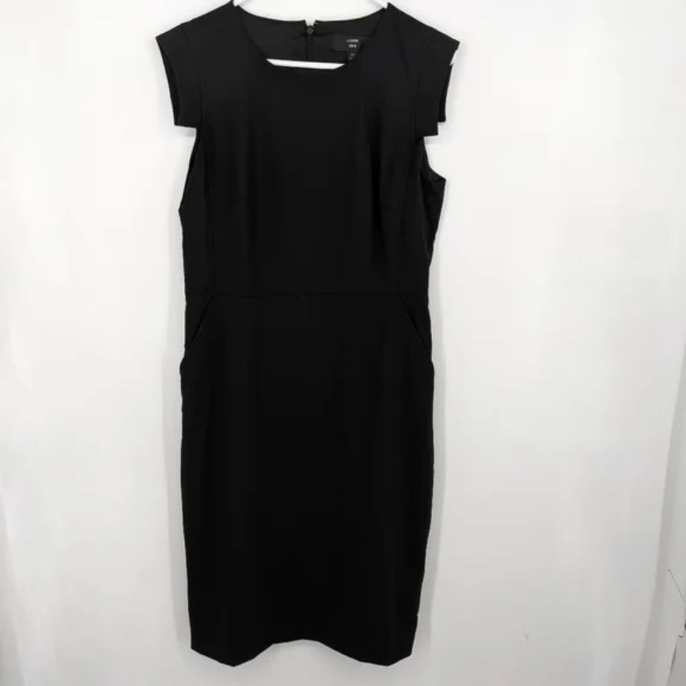 J.Crew Resume Dress | 365 Italian Wool | Black | Size 10 | Like New - Picture 7 of 9